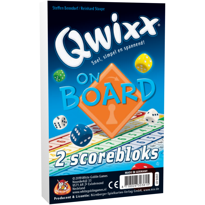 Qwixx: On Board scoreblocks