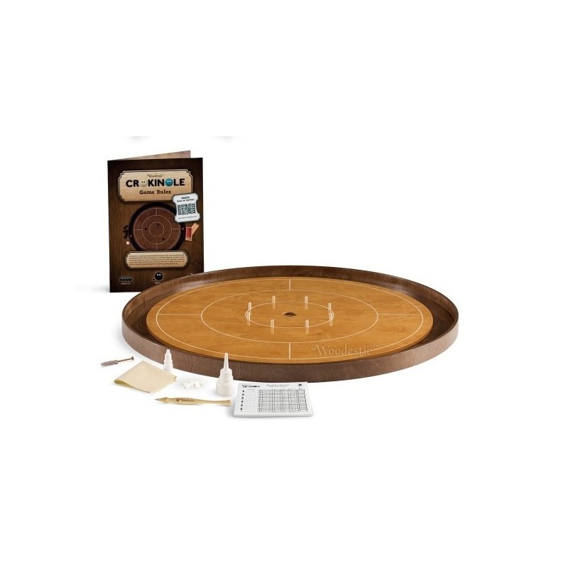 Masters Crokinole Tournament Board - Walnut and Ebony (with discs, powder  and hanging kit)