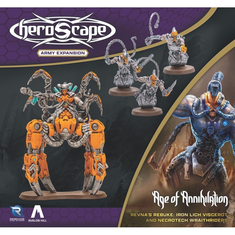 Heroscape: Revna's Rebuke ? Iron Lich Viscerot and Necrotech Wraithriders Army Expansion