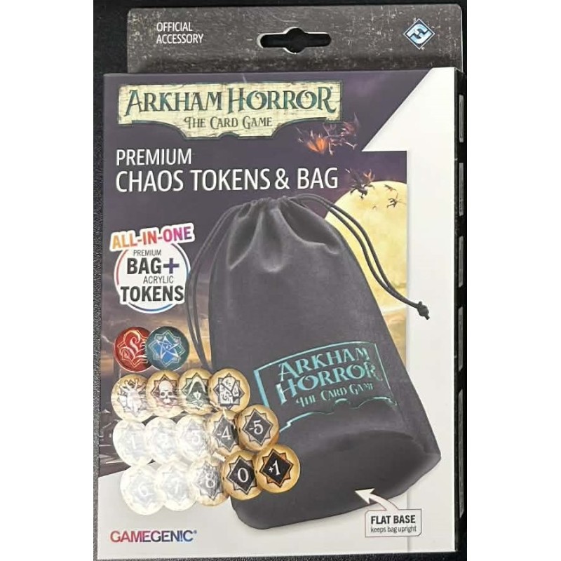 Arkham Horror Chaos Tokens + Token Bag
