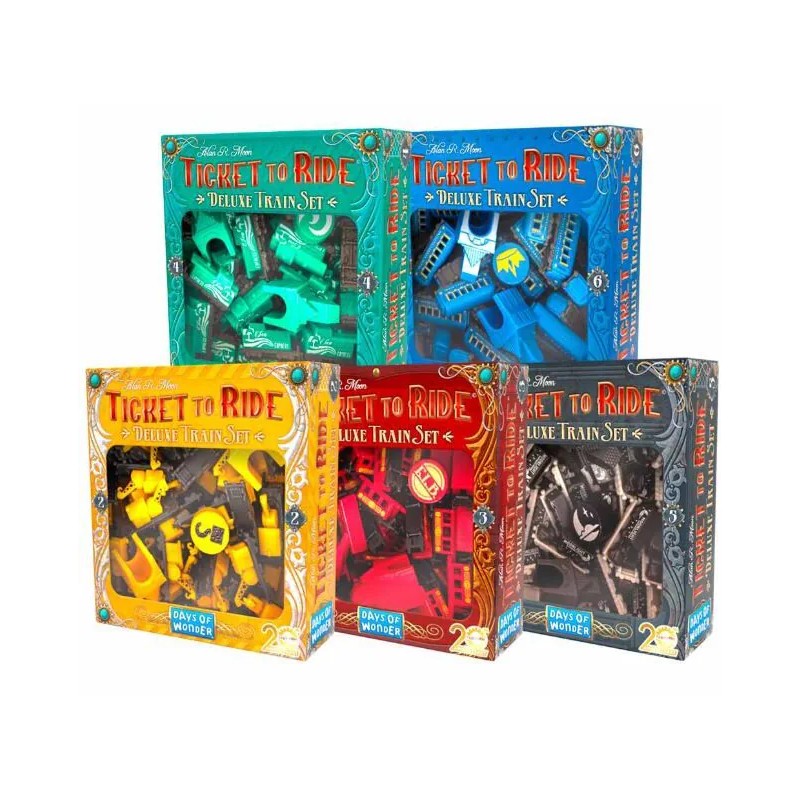 Ticket to Ride - Deluxe Train Set (Geel/Rood/Groen/Zwart/Blauw) (Eng)