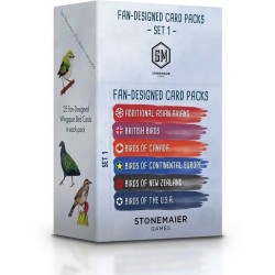 Wingspan Fan-Designed Bird Pack Display (Set 1: 6 Packs)