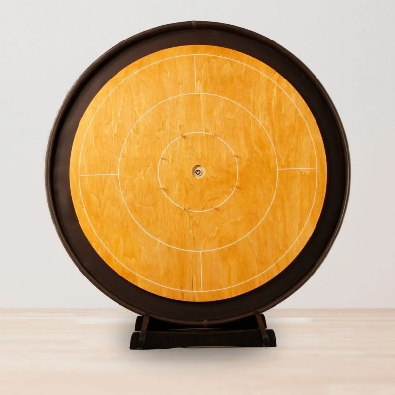 Crokinole Tournament (steamed beech/Dark chocolate ) (Inclusief 2 sets schijfjes zwart/neutraal)